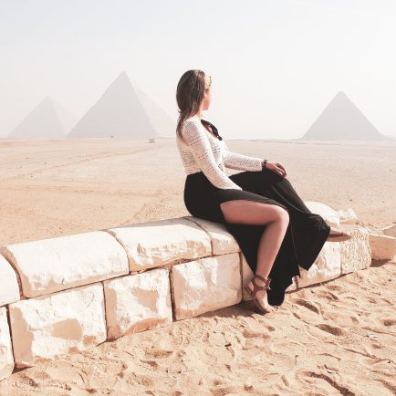 Overlooking the pyramids
